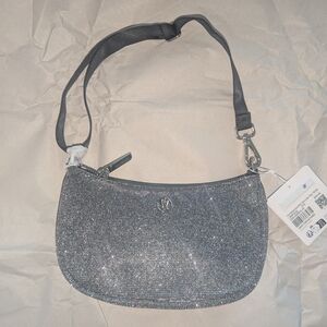 Lululemon Athletica Glittering Silver Shoulder Bag